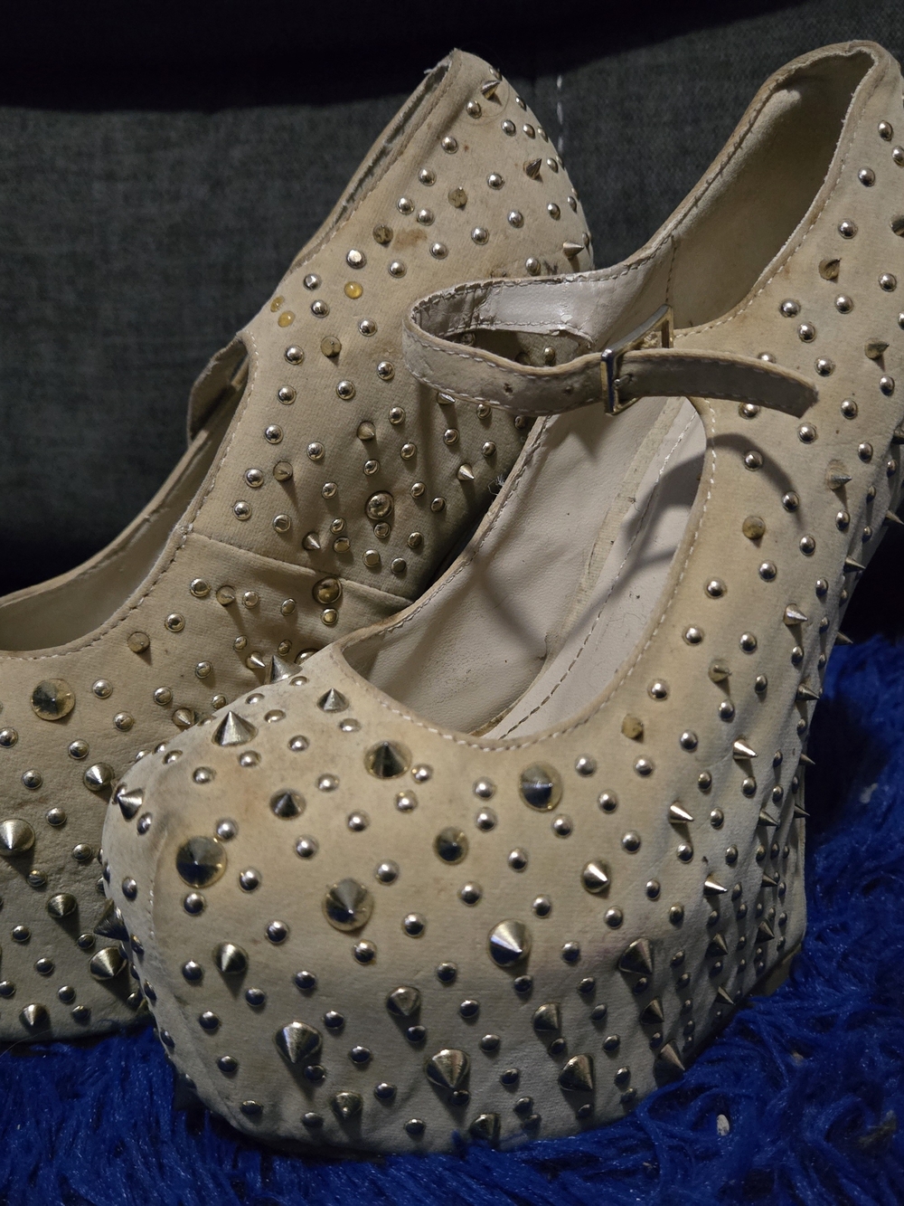 Lola Diva Platform Heels in Beige